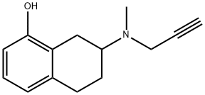 1-NAPHTHALENOL, 5,6,7,8-TETRAHYDRO-7-(METHYL-2-PROPYNYLAMINO)-, HYDROCHLORIDE Struktur