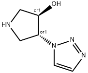 3-Pyrrolidinol, 4-(1H-1,2,3-triazol-1-yl)-, trans- (9CI) Structure
