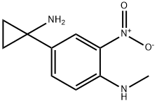 Benzenamine, 4-(1-aminocyclopropyl)-N-methyl-2-nitro- 结构式