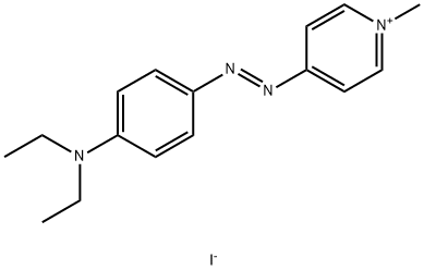 碘化[1-甲基-4-(4-二乙氨基苯偶氮)吡啶盐][用于阴离子表面活性剂测定的萃取分光光度试剂], 74920-80-2, 结构式