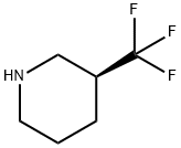 (3S)-3-(トリフルオロメチル)ピペリジン 化学構造式