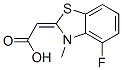 Acetic acid, (4-fluoro-3-methyl-2(3H)-benzothiazolylidene)- (9CI) 结构式