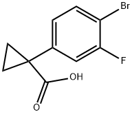 1-(4-BroMo-3-fluorophenyl)cyclopropane-1-carboxylic acid Struktur