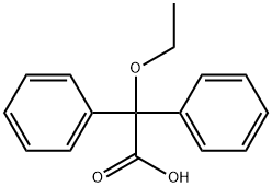 2-乙氧基-2,2-二苯乙酸,7495-45-6                                         ,结构式