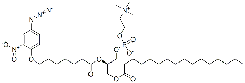 1-palmitoyl-2-(7-(4-azido-2-nitrophenoxy)heptanoyl)-sn-glycero-3-phosphocholine,74970-86-8,结构式