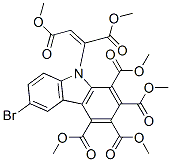 6-Bromo-9-[(Z)-3-methoxy-1-(methoxycarbonyl)-3-oxo-1-propenyl]-9H-carbazole-1,2,3,4-tetracarboxylic acid tetramethyl ester Structure