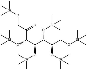 1-O,3-O,4-O,5-O,6-O,7-O-Hexakis(trimethylsilyl)-D-altro-2-heptulose Struktur