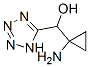 1H-Tetrazole-5-methanol,  -alpha--(1-aminocyclopropyl)-  (9CI) Structure