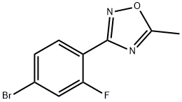 3-(4-Bromo-2-fluorophenyl)-5-methyl-1,2,4-oxadiazole Struktur