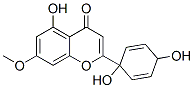 5-Hydroxy-2-(1,4-dihydroxy-2,5-cyclohexadien-1-yl)-7-methoxy-4H-1-benzopyran-4-one 结构式