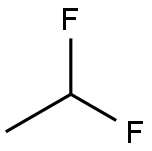 1,1-ジフルオロエタン 化学構造式