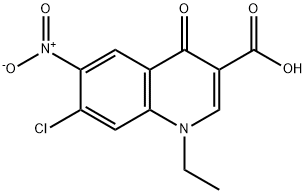 7-氯-1-乙基-4-氧代-6-硝基-3-喹啉羧酸, 75001-59-1, 结构式