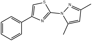 2-(3,5-二甲基-1H-吡唑-1-基)-4-苯基噻唑,75007-33-9,结构式