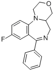 1,2,4,4a-Tetrahydro-9-fluor-7-phenyl-5H(1,4)oxazino(4,3-a)(1,4)benzodi azepin [German] Struktur