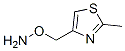 Thiazole,  4-[(aminooxy)methyl]-2-methyl-  (9CI) 化学構造式