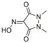 Pyrazolidinetrione, dimethyl-, 4-oxime (9CI) Struktur