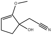 2-Cyclopentene-1-acetonitrile, 1-hydroxy-2-methoxy- (9CI),750557-62-1,结构式