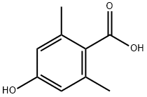 4-Hydroxy-2,6-dimethylbenzoic acid Struktur
