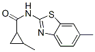 Cyclopropanecarboxamide, 2-methyl-N-(6-methyl-2-benzothiazolyl)- (9CI) 结构式