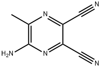 2,3-Pyrazinedicarbonitrile,  5-amino-6-methyl- Struktur