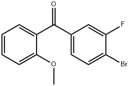 4-BROMO-3-FLUORO-2'-METHOXYBENZOPHENONE 化学構造式