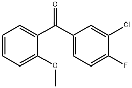 3-CHLORO-4-FLUORO-2'-METHOXYBENZOPHENONE,750633-57-9,结构式