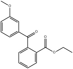 2-カルボエトキシ-3'-メトキシベンゾフェノン 化学構造式