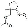 Cyclopentanone, 2-[(acetyloxy)methyl]-2-methyl-, 1-(O-methyloxime) (9CI) Struktur