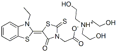 tris(2-hydroxyethyl)ammonium 5-(3-ethylbenzothiazol-2(3H)-ylidene)-4-oxo-2-thioxothiazolidine-3-acetate|