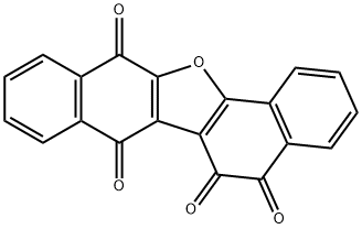 ジナフト[1,2-b:2',3'-d]フラン-5,6,7,12-テトラオン 化学構造式