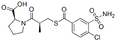 1-[(S)-3-[(4-Chloro-3-sulfamoylbenzoyl)thio]-2-methylpropionyl]-L-proline 结构式