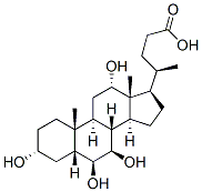 (3a,5b,6b,7b,12a)-3,6,7,12-tetrahydroxy-Cholan-24-oic acid Struktur