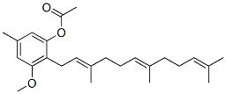 3-Methoxy-5-methyl-2-[(2E,6E)-3,7,11-trimethyl-2,6,10-dodecatrienyl]phenol acetate|