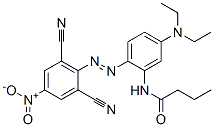 N-[2-[(2,6-dicyano-4-nitrophenyl)azo]-5-(diethylamino)phenyl]butyramide|