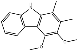3,4-ジメトキシ-1,2-ジメチル-9H-カルバゾール 化学構造式