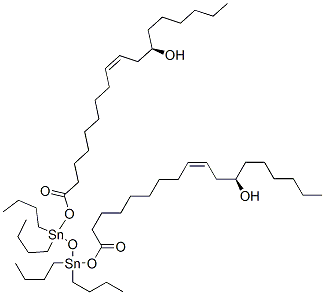 [R-[R*,R*-(Z,Z)]]-1,1,3,3-tetrabutyl-1,3-bis[(12-hydroxy-1-oxooctadec-9-enyl)oxy]distannoxane,75149-37-0,结构式