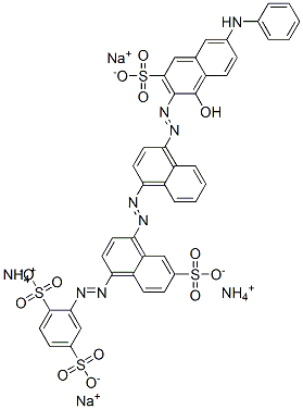 2-[[4-[[4-[[6-anilino-1-hydroxy-3-sulpho-2-naphthyl]azo]-1-naphthyl]azo]-6-sulpho-1-naphthyl]azo]benzene-1,4-disulphonic acid, ammonium sodium salt|