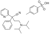 2-Pyridineacetonitrile, alpha-(2-(bis(1-methylethyl)amino)ethyl)-alpha -phenyl-, 4-methylbenzenesulfonate Structure