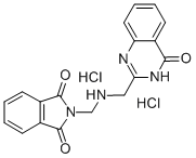1H-Isoindole-1,3(2H)-dione, 2-((((4-oxo-3(4H)-quinazolinyl)methyl)amin o)methyl)-, dihydrochloride Struktur