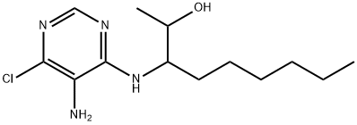 RAC ERYTHRO-3-(5-AMINO-6-CHLOROPYRIMIDIN-4-YLAMINO)-NONAN-2-OL,75166-65-3,结构式