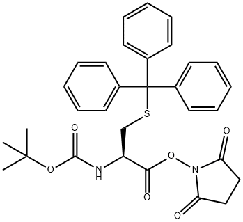 N-BOC-S-三苯甲基-L-半胱氨酸 N-琥珀酰亚胺酯,75179-29-2,结构式