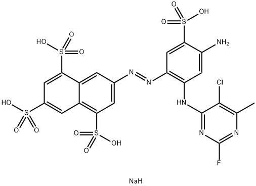 1,3,5-나프탈렌트리술폰산,7-[[4-아미노-2-[(5-클로로-2-플루오로-6-메틸-4-피리미디닐)아미노]-5-술포페닐]아조]-,사나트륨염