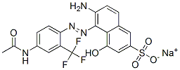 sodium 5-[[4-acetamido-2-(trifluoromethyl)phenyl]azo]-6-amino-4-hydroxynaphthalene-2-sulphonate Structure
