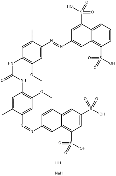 75198-99-1 lithium sodium 7-[[4-[[[[4-[(4,8-disulpho-2-naphthyl)azo]-2-methoxy-5-methylphenyl]amino]carbonyl]amino]-5-methoxy-o-tolyl]azo]naphthalene-1,3-disulphonate