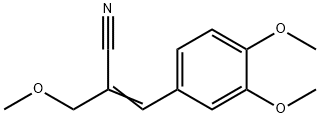 3-(3,4-dimethoxyphenyl)-2-(methoxymethyl)acrylonitrile Struktur