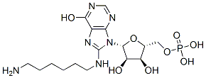 8-((6-aminohexyl)amino)inosine 5'-monophosphate 结构式