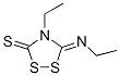 1,2,4-Dithiazolidine-3-thione,4-ethyl-5-(ethylimino)-,(5Z)-(9CI) 化学構造式