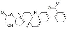 [(8S,9S,13S,14S,17S)-17-(2-hydroxyacetyl)oxy-13-methyl-6,7,8,9,11,12,1 4,15,16,17-decahydrocyclopenta[a]phenanthren-3-yl] benzoate 化学構造式
