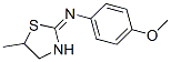 4-Methoxy-N-[(2E)-5-methyl-1,3-thiazolidin-2-ylidene]aniline 结构式