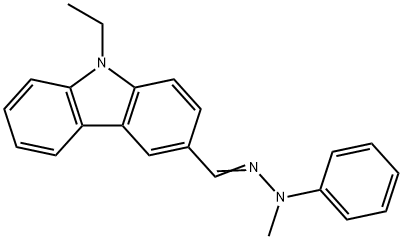 9-ETHYL-3-(N-METHYL-N-PHENYLHYDRAZONOMETHYL)CARBAZOLE Struktur